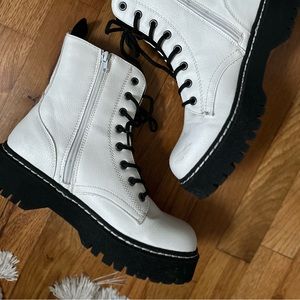 White Military Boot